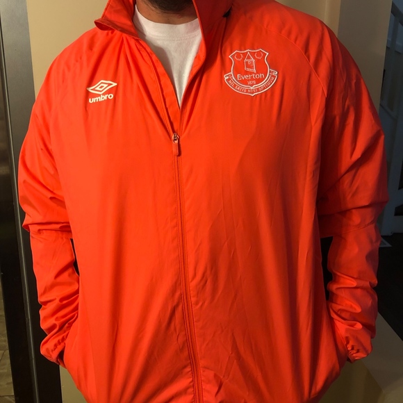 Umbro Other - Umbro Orange Everton lightweight  hooded Jacket